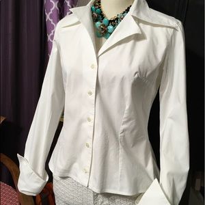 COPY - Anne Fontaine White Shirt French style cuff/collar